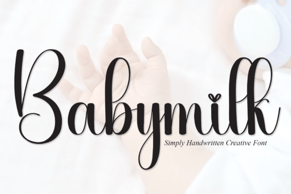 Babymilk Font: A Handwritten Script for Editorial Design