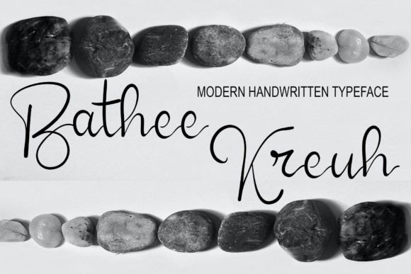 Bathee Kreuh: A Handwritten Script Font for Modern Web Design