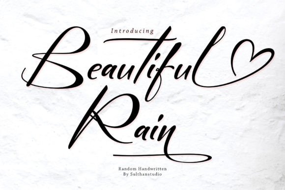 Beautiful Rain: A Script Font for Small Business Branding