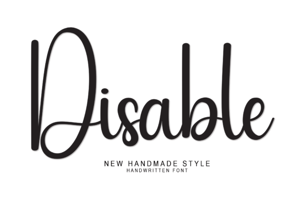 Disable: A Handwritten Typeface for Web and Digital Design