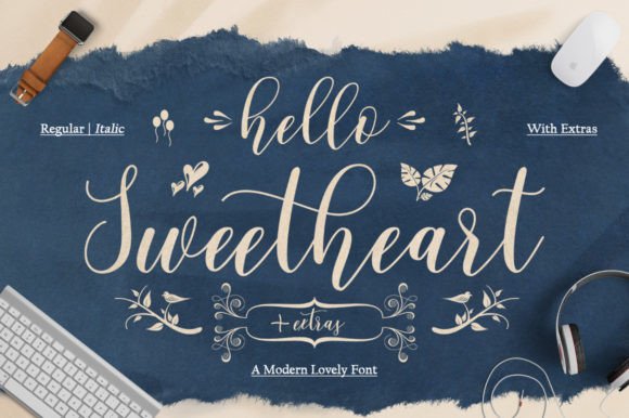 Hello Sweetheart: Elegant Script Font for Web Projects