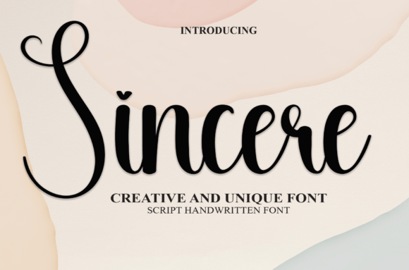 Sincere Font: A Handwritten Typeface for Handmade Products